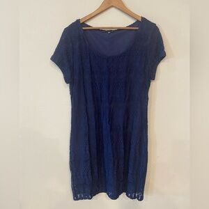 Tiana B. - Navy Blue Lace Aline Dress